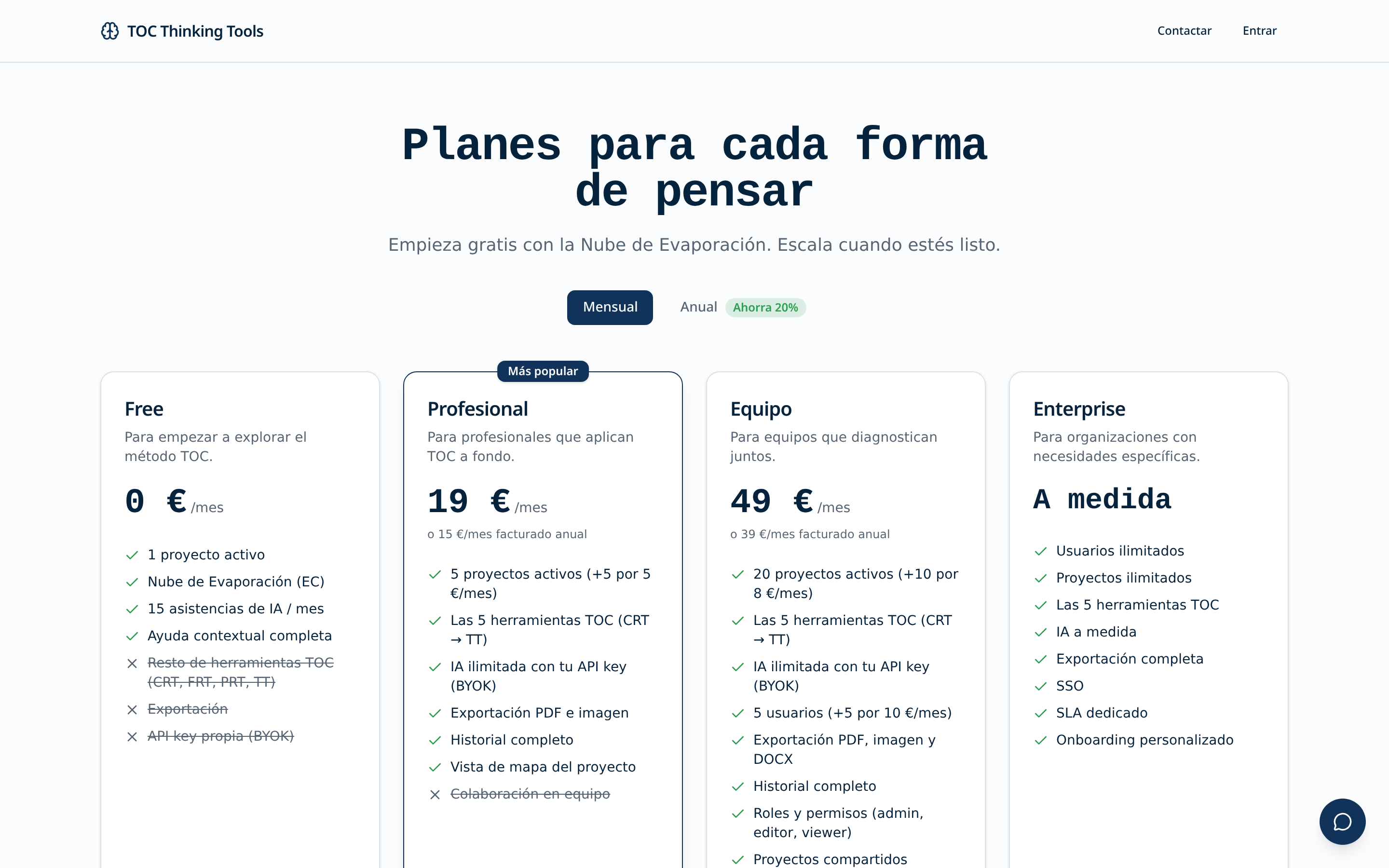 Pricing page